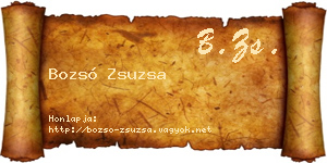 Bozsó Zsuzsa névjegykártya