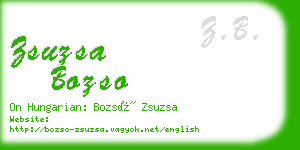 zsuzsa bozso business card